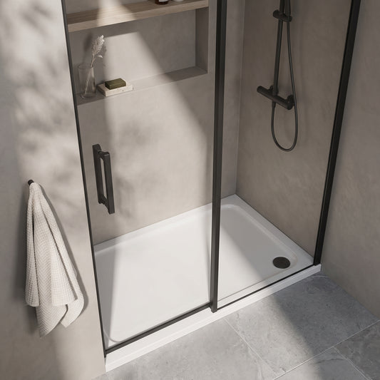 Fairford 1200 X 900mm Rectangular Shower Tray, Corner Waste