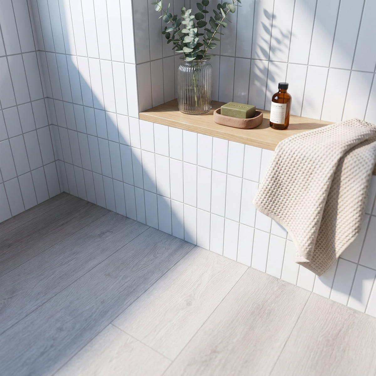 Rivato Finnish Grey 1220 x 183mm Solidcore Waterproof Click Flooring Planks (Pack of 8) - 1.79m Per Pack