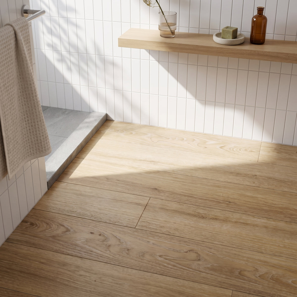 Fairford Light Chestnut 1500 x 220mm Solidcore Waterproof Click Flooring Planks (Pack of 6) - 1.98m Per Pack
