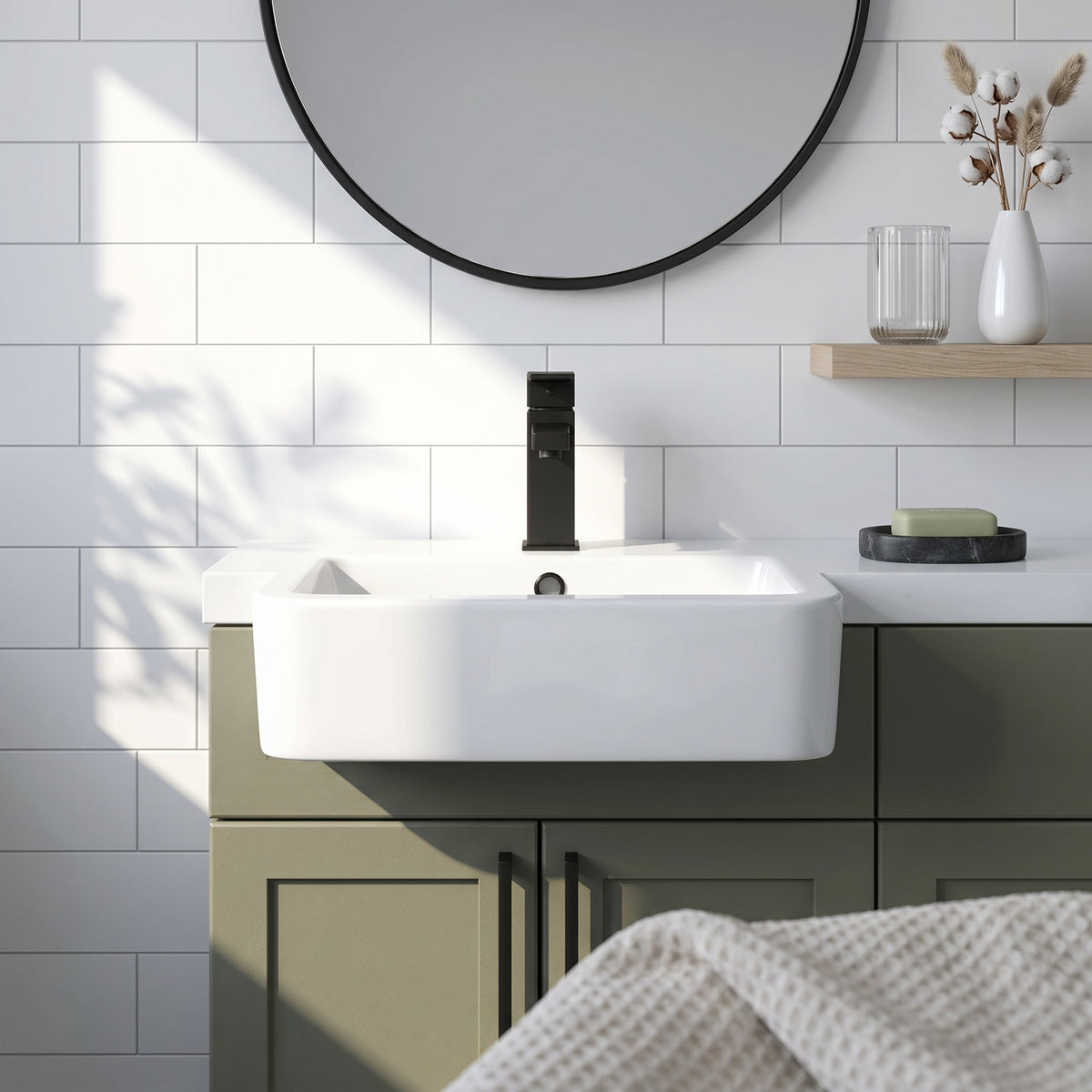 Fairford Roma 480mm Semi Recessed Basin