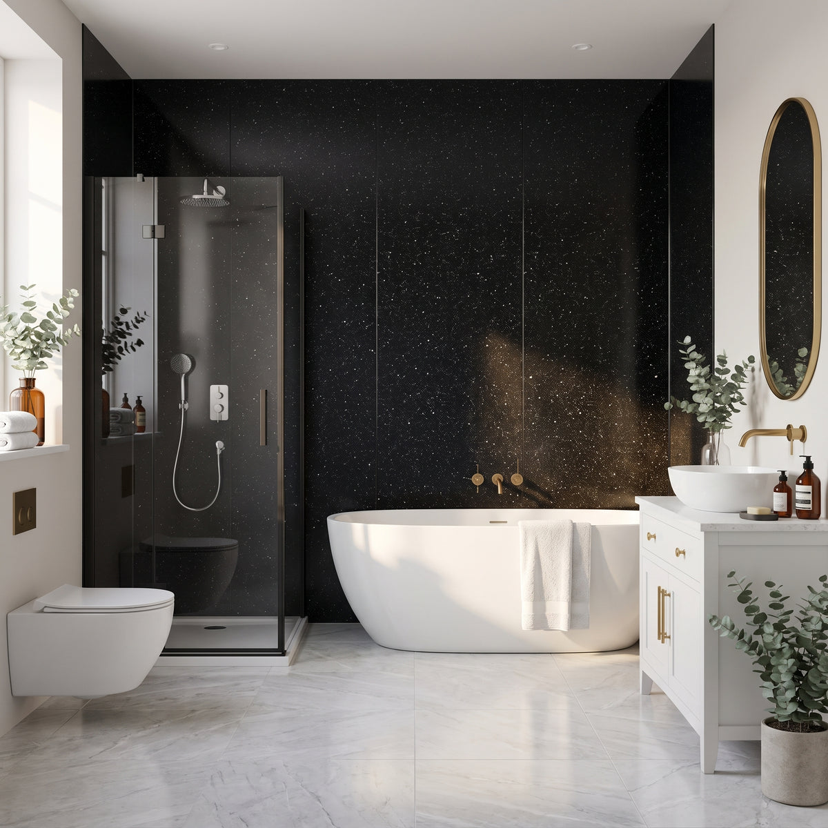 Hydraset Midnight Sparkle Square Edge 2400 x 1200