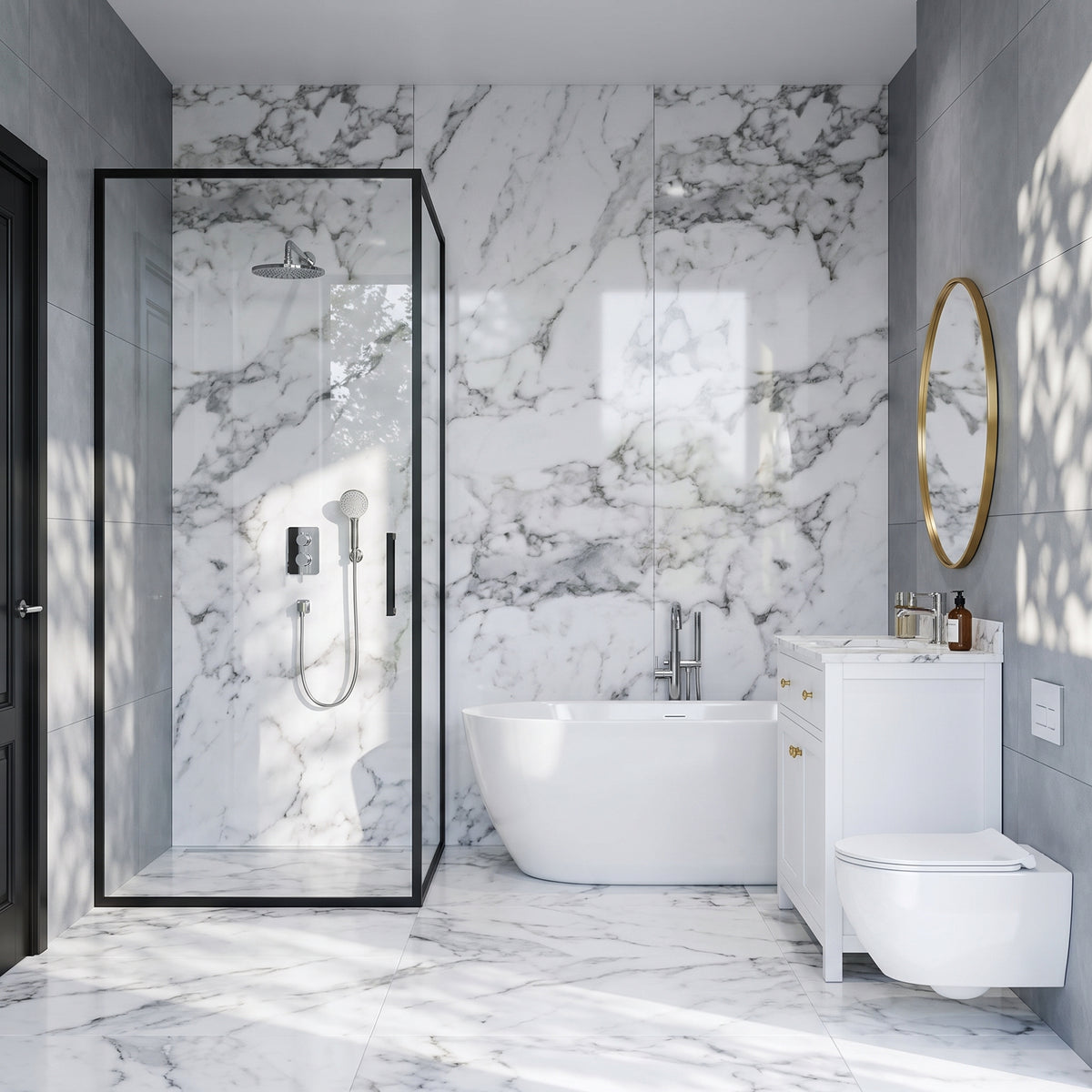 Hydraset Pure Calacatta Marble Gloss Square Edge 2400x1200mm