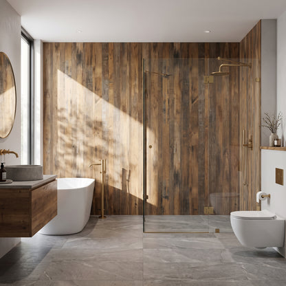 Hydraset Salvaged Plank Elm 1200 x 2400 Square Edge Wall Panel