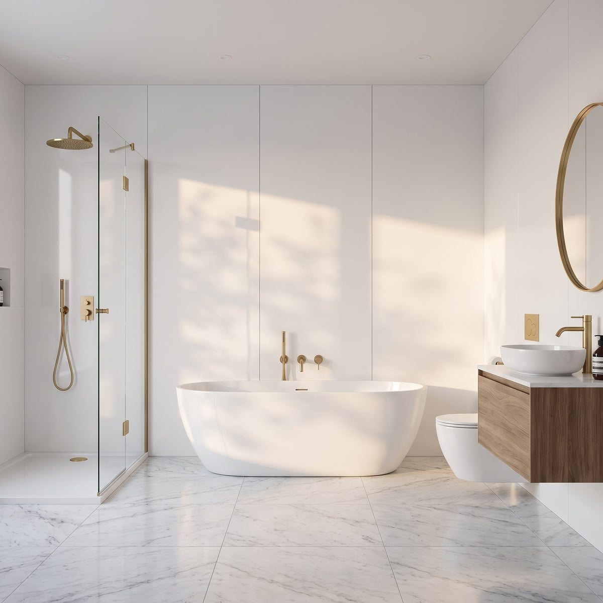 Hydraset White Gloss Square Edge 2400 x 1200