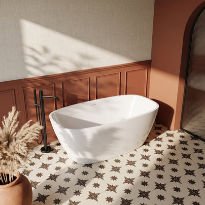 Fairford Vive 1610 x 750 x 530mm Polished Solid Surface Freestanding Bath