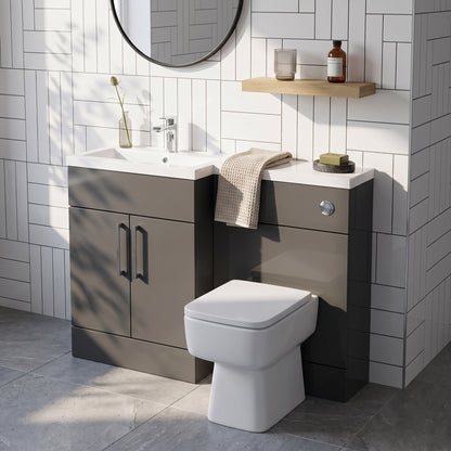 Fairford Union Gloss Grey 1200mm L Shape Left Hand Combination Pack