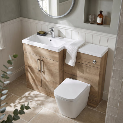 Fairford Union Style Slab Dark Oak 1100mm L Shape Left Hand Combination Pack