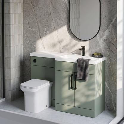 Fairford Union Style Slab Matt Lux Green 1100mm L Shape Right Hand Combination Pack