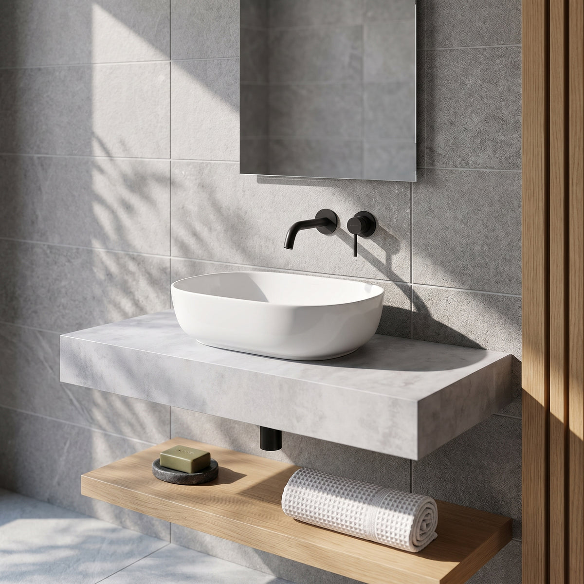 Fairford Bellato Grey Laminate Worktop 800 x 390 x 22mm
