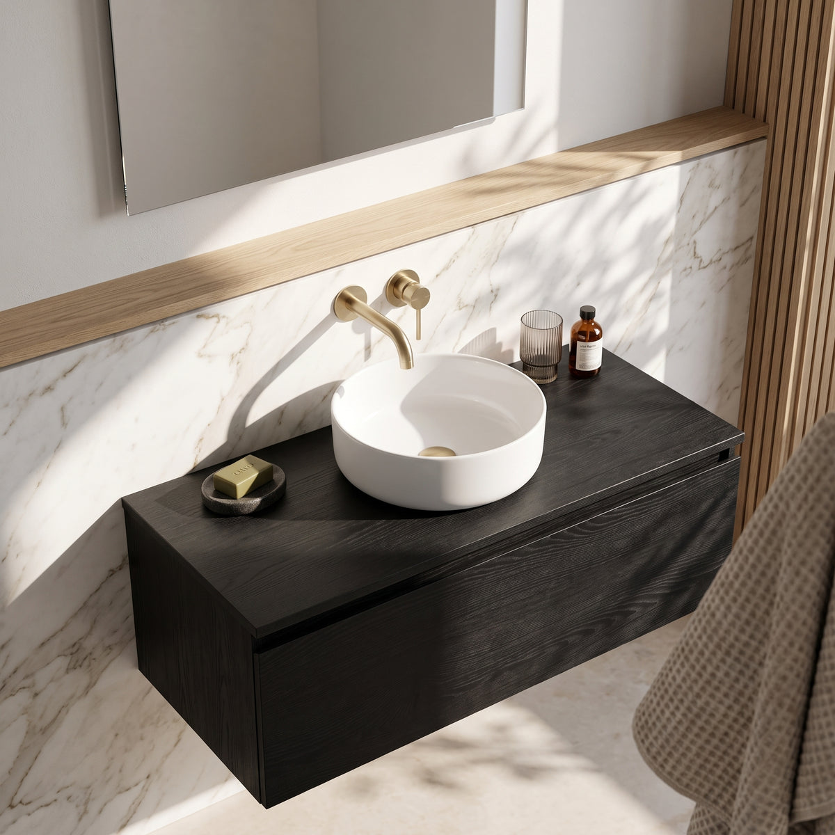 Fairford Charcoal Woodgrain Co-ord Worktop 800x390x18mm