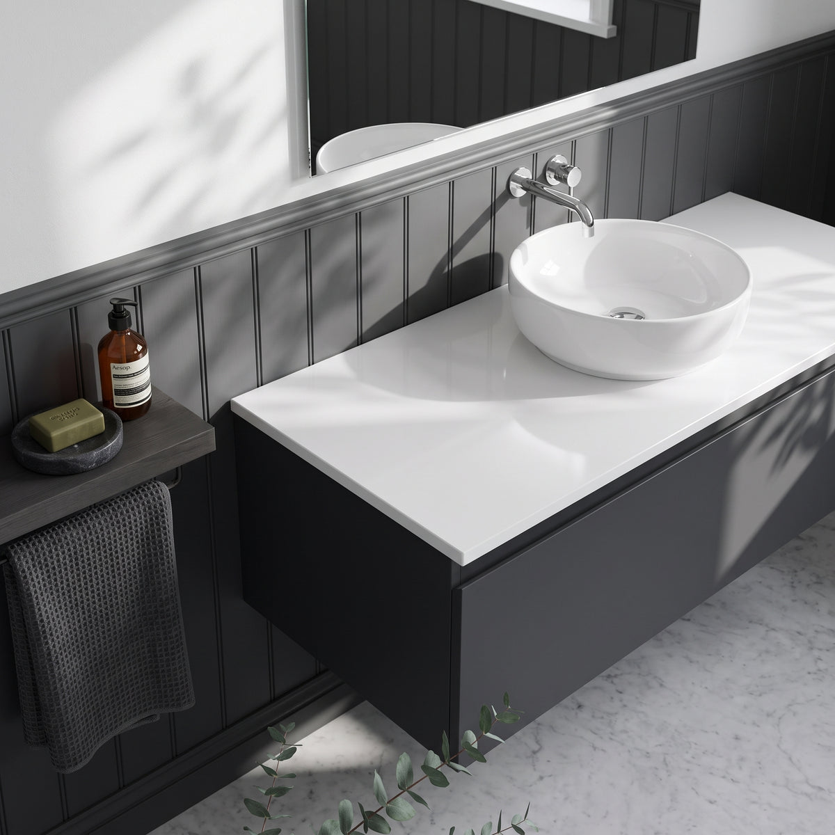 Fairford Laminate Worktop - White Gloss - 1500 x 600 x 28mm