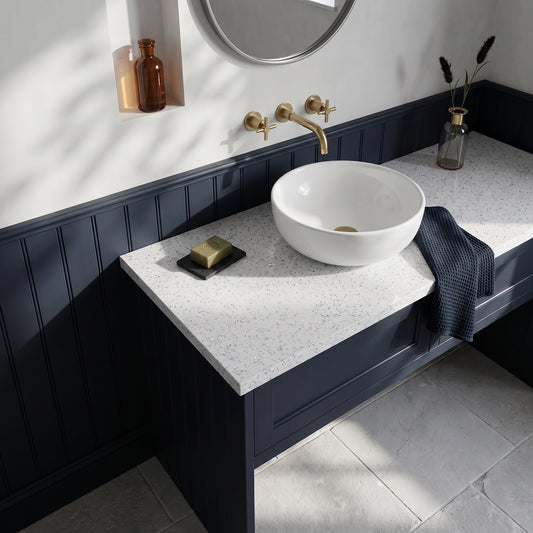 Fairford Laminate Worktop - White Sparkle - 1000 x 600 x 28m