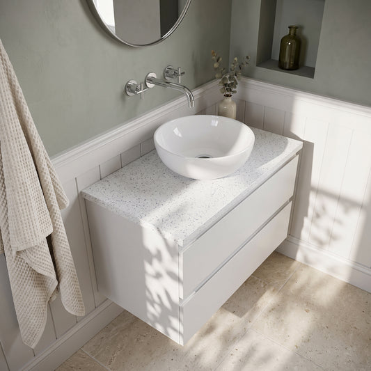 Fairford Laminate Worktop - White Sparkle - 2000 x 600 x 28m