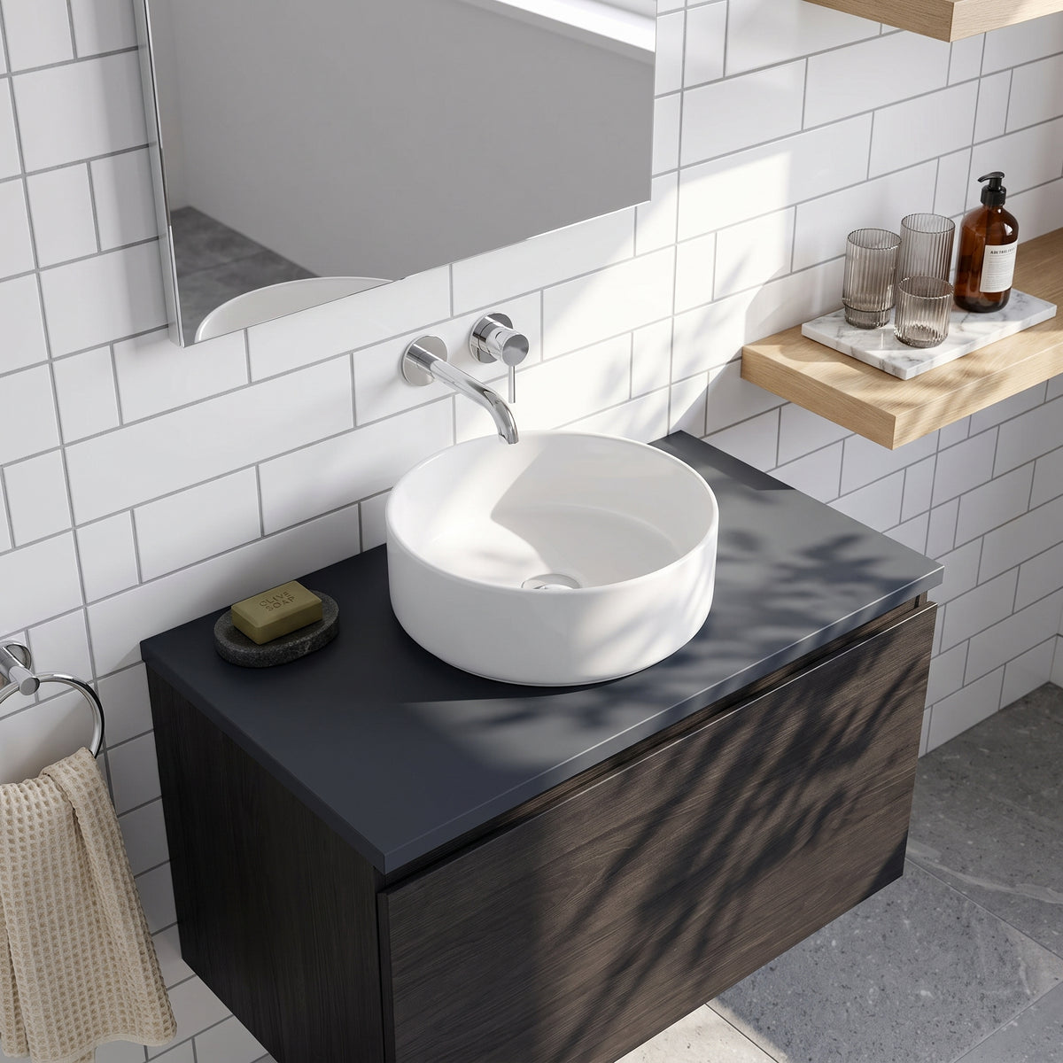 Fairford Soft Black Co-ordinating Worktop 800 x 390 x 18mm