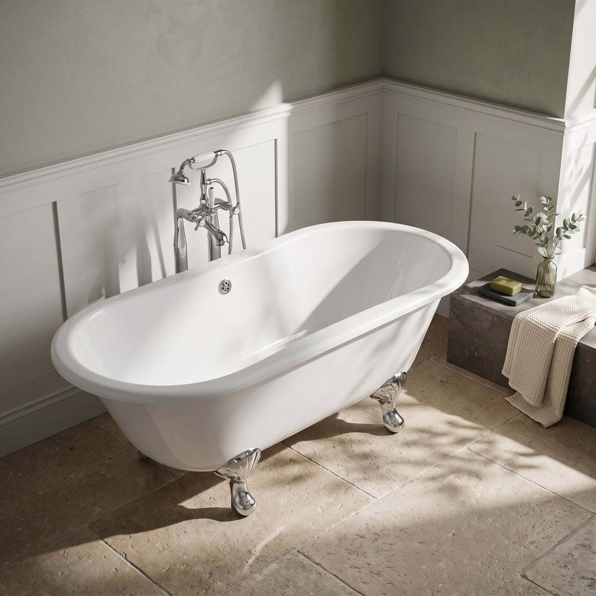 Fairford Bolsover 1500mm Freestanding Baths - Various Feet Options-Corbel Feet