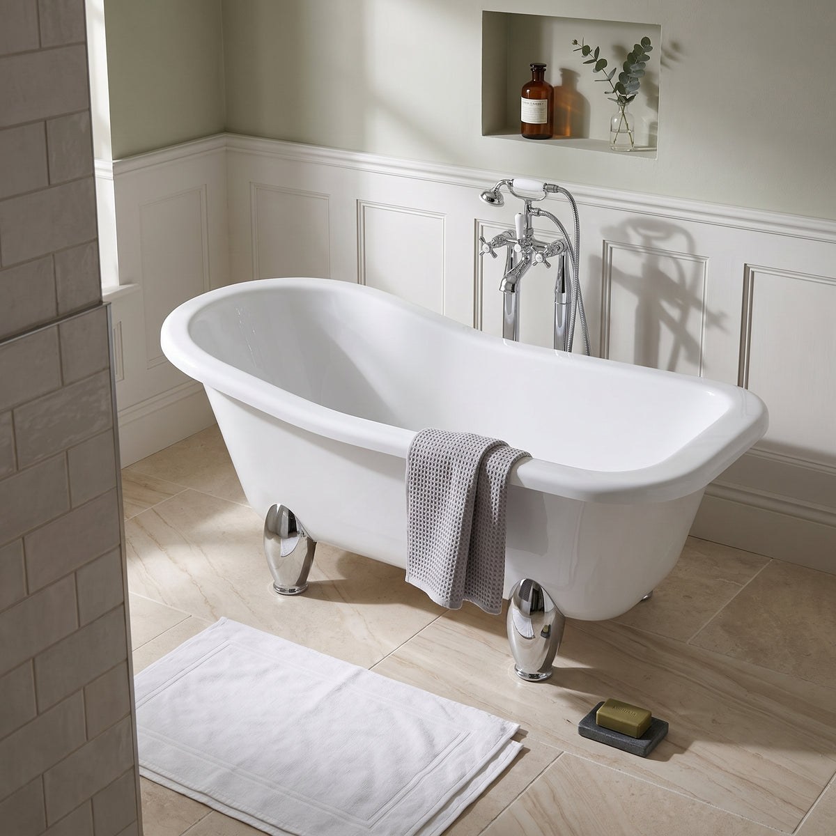 Fairford Portchester 1500mm Freestanding Baths - Various Feet Options-Deacon Feet