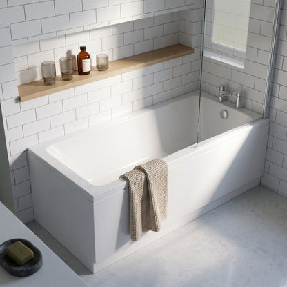 Fairford Dunsford 1700 x 700mm Sngl Ended Straight Bath, 0TH