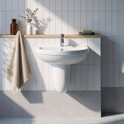 Fairford Hora 550mm 1TH Basin and Semi Pedestal