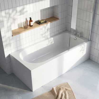 Fairford Novus 1700 x 750mm Single Ended Straight Bath, 0TH