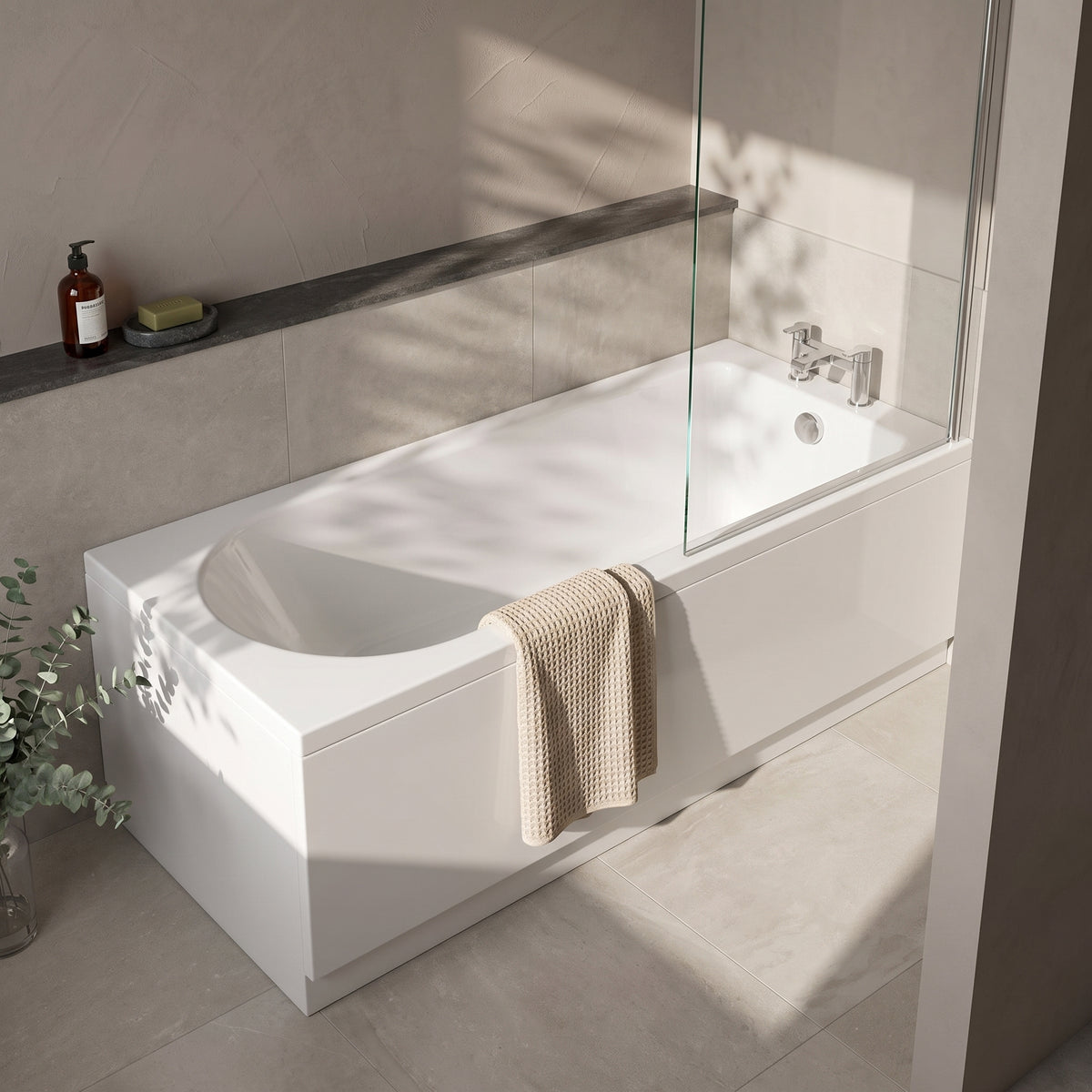 Fairford Novus 1500 x 700mm Single Ended Straight Bath, 0TH