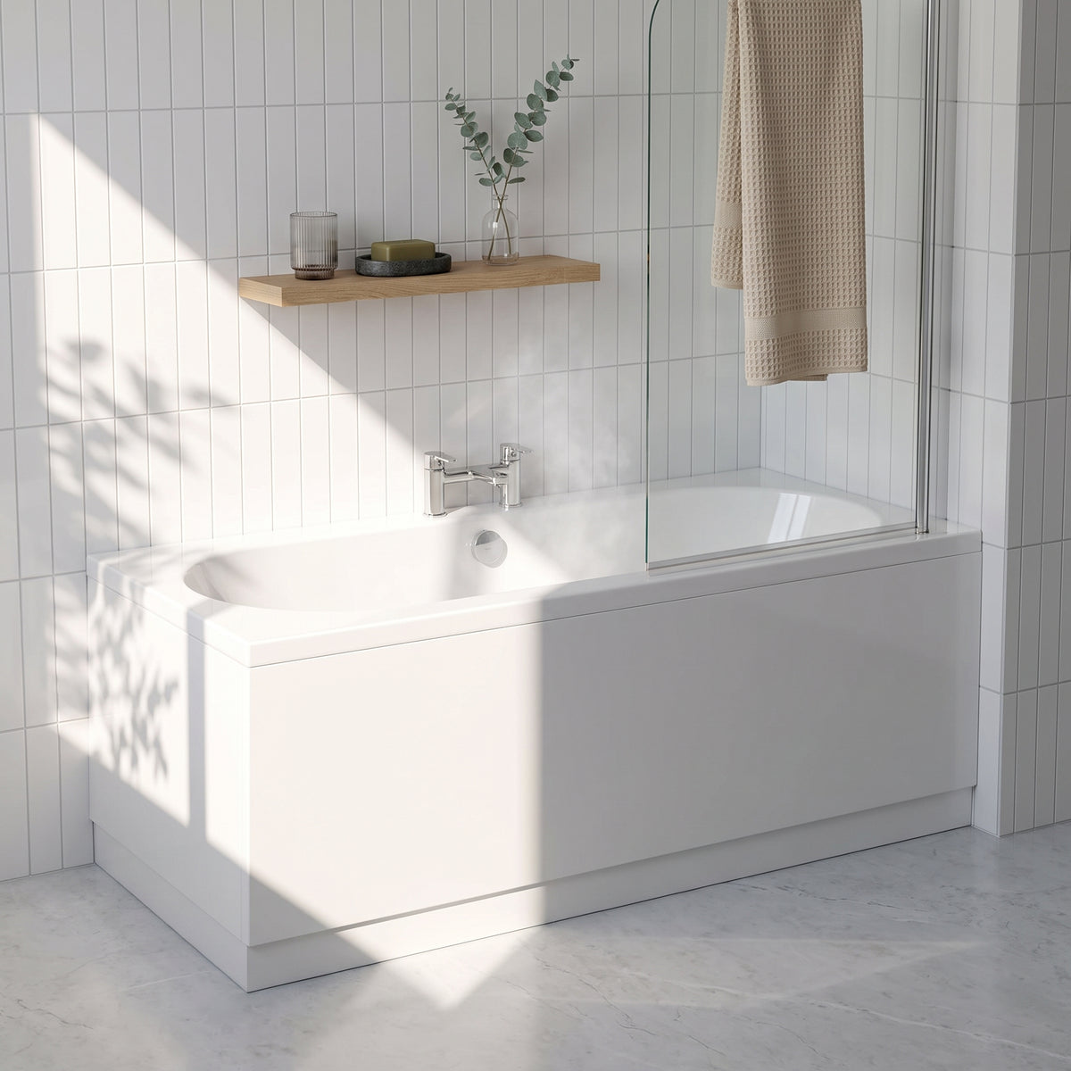 Fairford Ordo Pro Reinforced 1700 x 700mm Double Ended Straight Bath