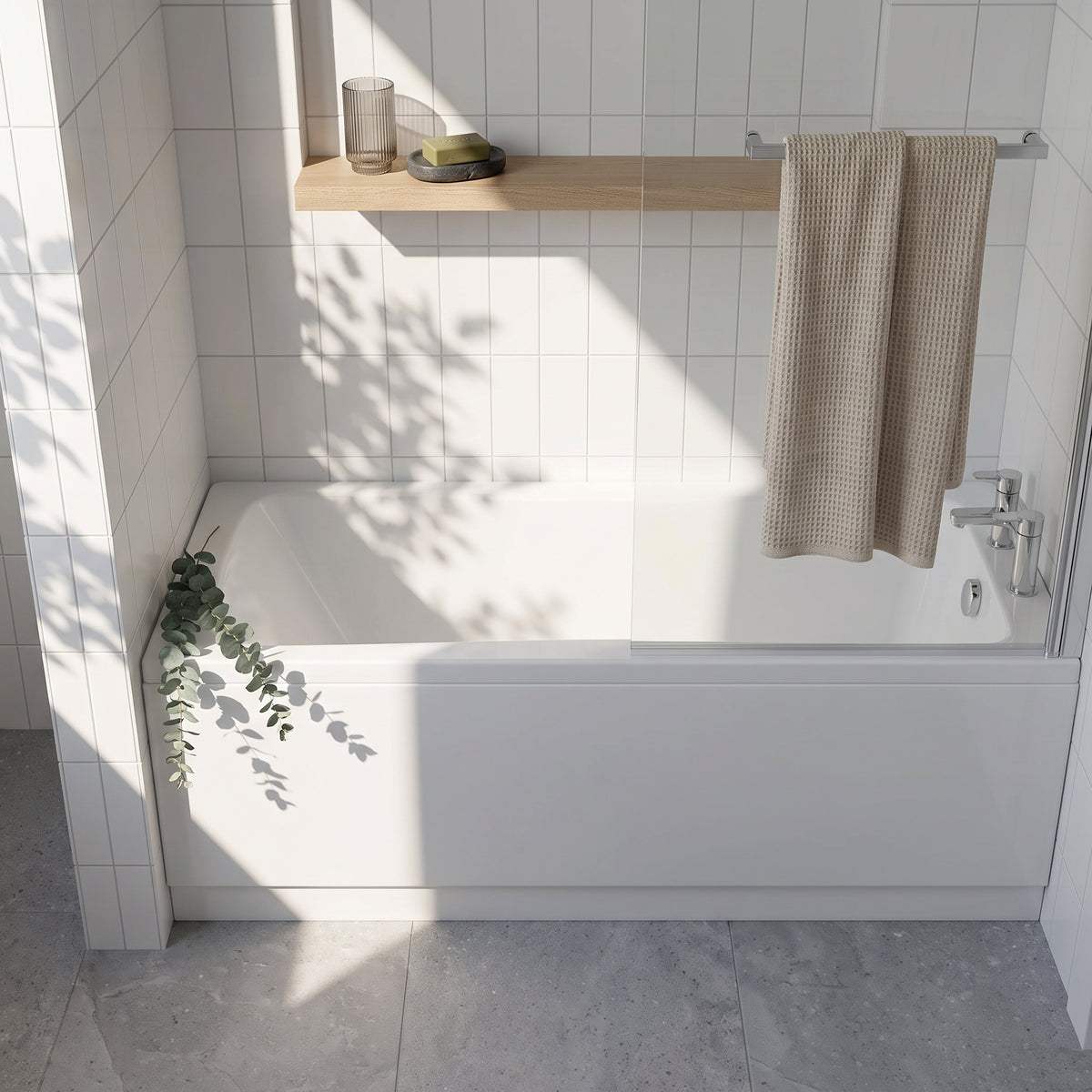 Fairford Una Thin Edge 1700 x 700mm Single Ended Straight Bath
