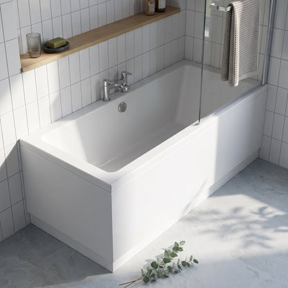 Fairford Una Thin Edge 1800 x 800mm Double Ended Straight Bath