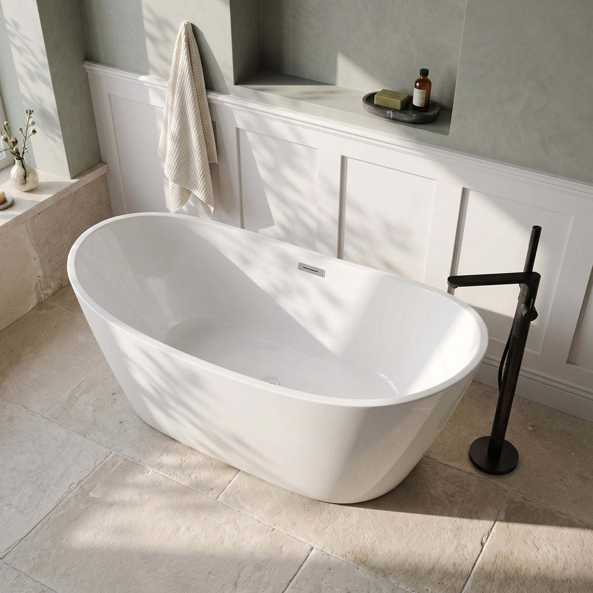 Fairford Dukestone 1700 x 800mm Freestanding Bath