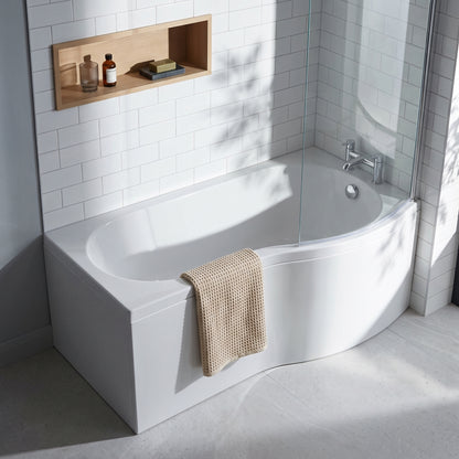 Fairford 1500 x 900mm B Shaped Right Hand Shower Bath