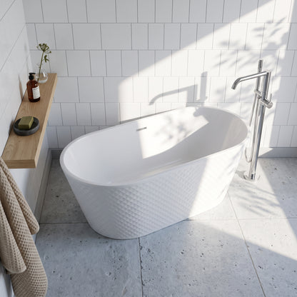 Fairford Tesselate 1590 x 740 x 590mm Freestanding Bath