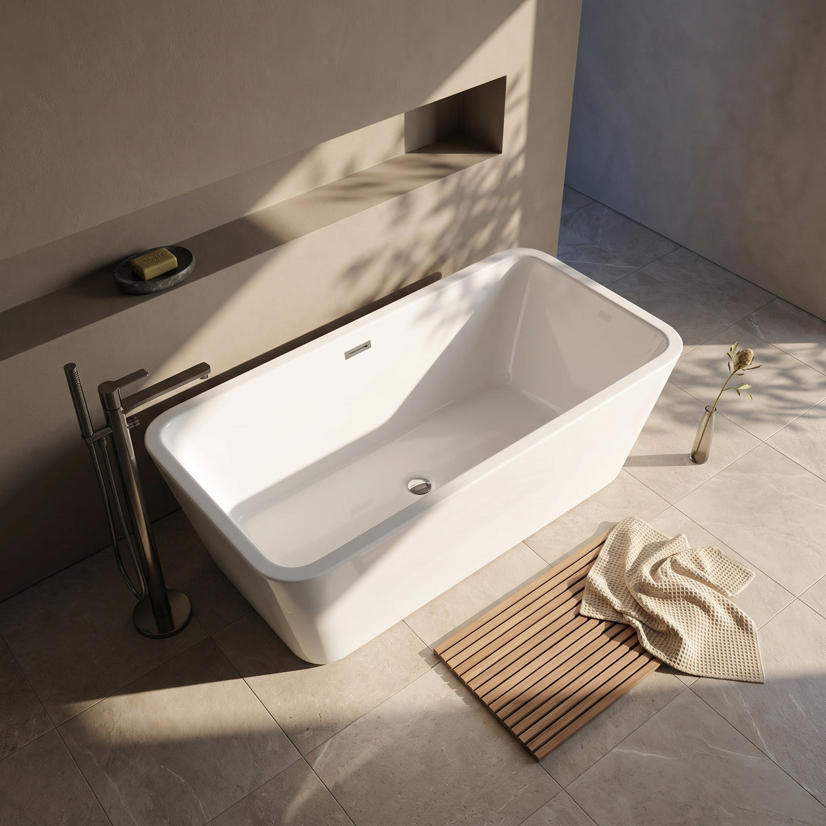 Fairford Torino 1615 x 720 x 580mm Freestanding Bath