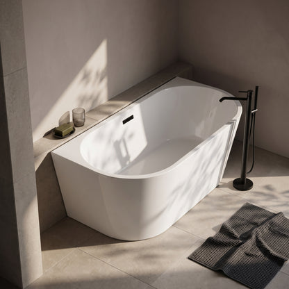 Rivato Como 1700 x 800 x 580mm Gloss White Freestanding Shower Bath