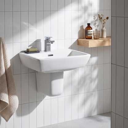 Fairford Mellow 520mm 1TH Basin With Semi-Pedestal
