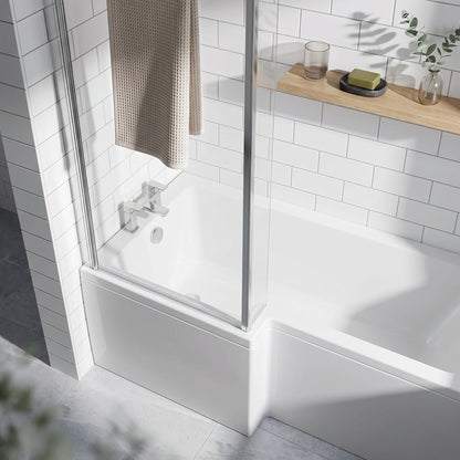 Fairford 1500 x 850mm LH L Shape Bath with Screen and Panel