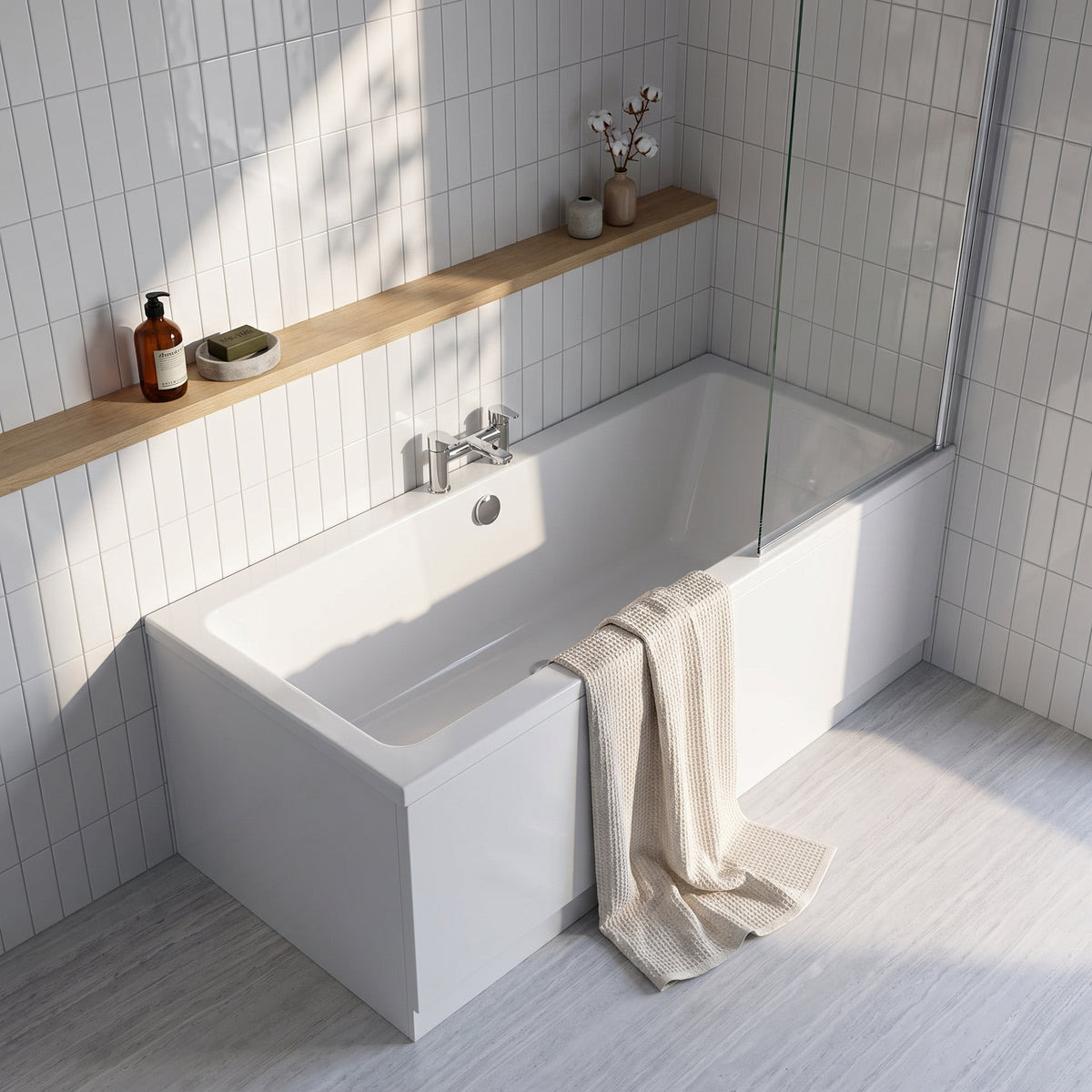 Fairford Una Thin Edge 1700 x 700mm Double Ended Straight Bath