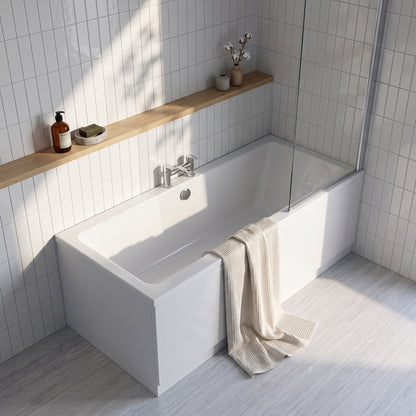 Fairford Una Thin Edge 1700 x 700mm Double Ended Straight Bath