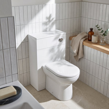 Fairford Opto 600mm Gloss White WC Unit (300mm deep)