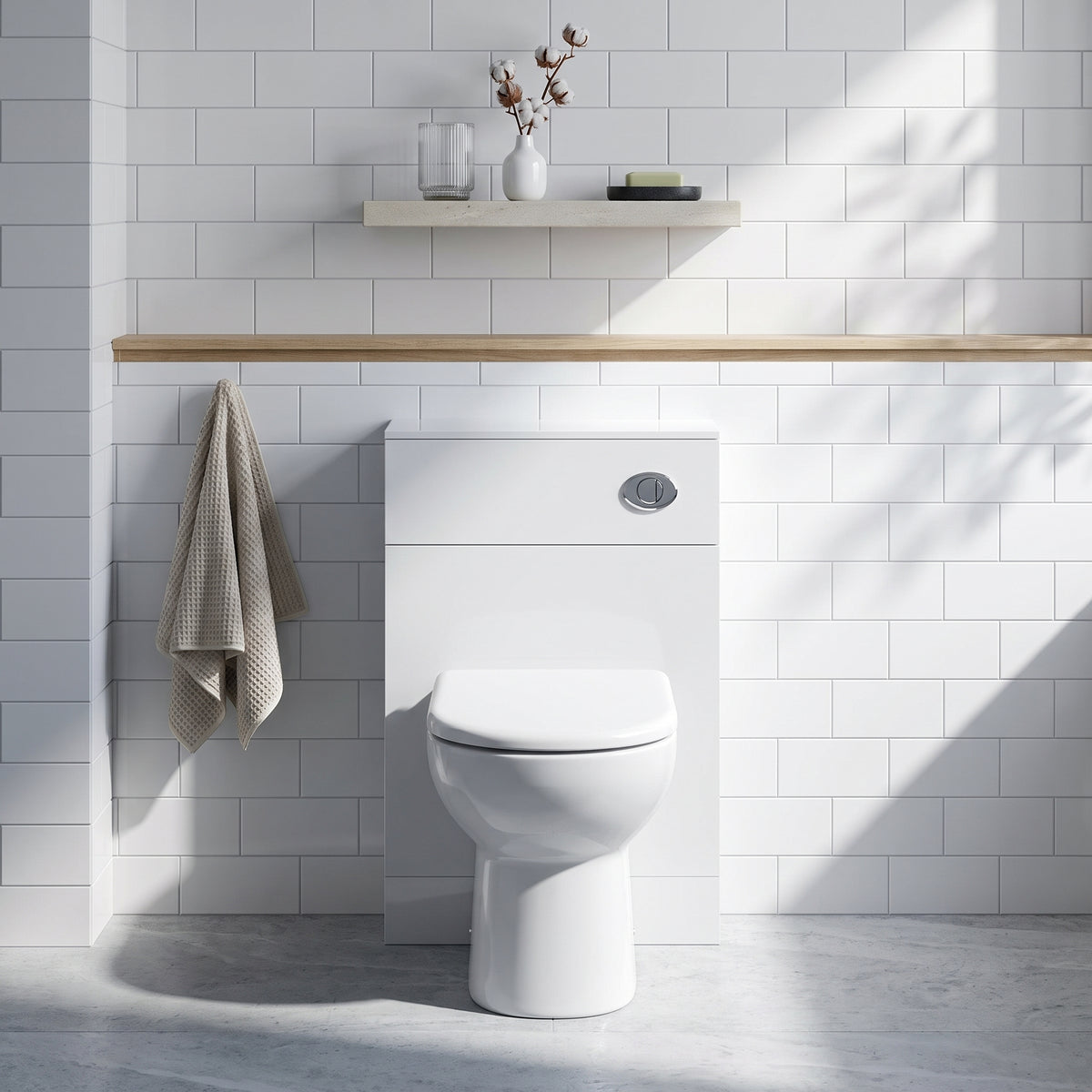 Fairford Opto 500mm Gloss White WC Unit (300mm deep)