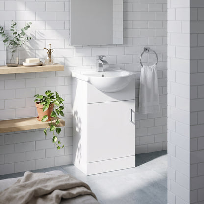 Fairford Opto 450mm Gloss White Vanity Unit