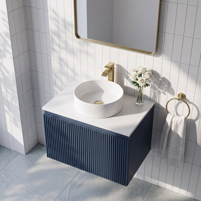 Fairford Sophia Midnight Shadow 600mm Wall Hung Vanity Unit with Worktop