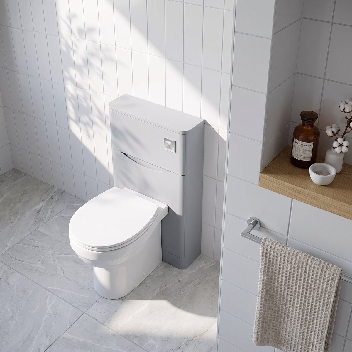 Fairford Eclipse 550mm Satin Grey WC Unit