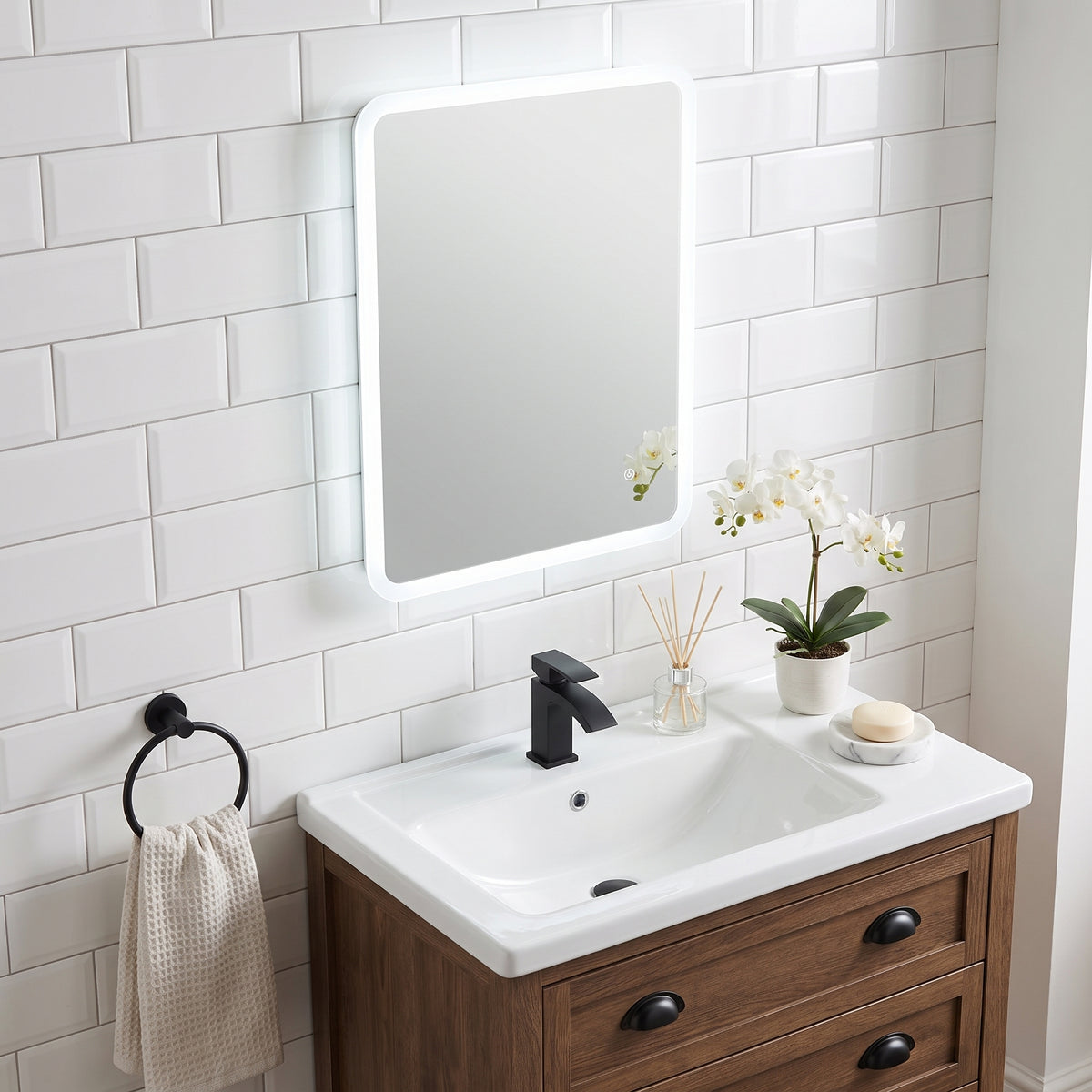 Fairford Lumi 500 x 700mm LED Touch Sensor Mirror