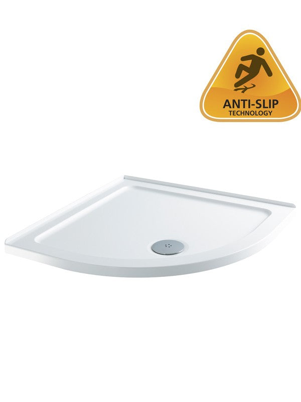 Fairford 900 x 900mm Antislip Quadrant 2 Upstand Shower Tray