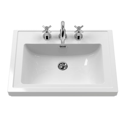 Fairford Juliette 600mm Fern Green 3 Tap Hole Floorstanding Vanity Unit