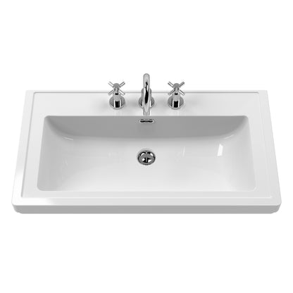 Fairford Juliette 800mm Indigo Blue 3 Tap Hole Floorstanding Vanity Unit