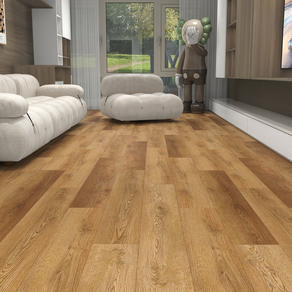 Rivato Country Oak 1220 x 183mm Solidcore Waterproof Click Flooring Planks (Pack of 8) - 1.79m Per Pack