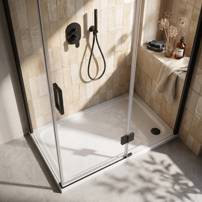 Fairford 1700 x 750mm Rectangular Shower Tray, Corner Waste