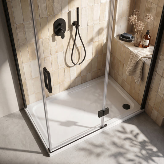 Fairford 1700 x 750mm Rectangular Shower Tray, Corner Waste