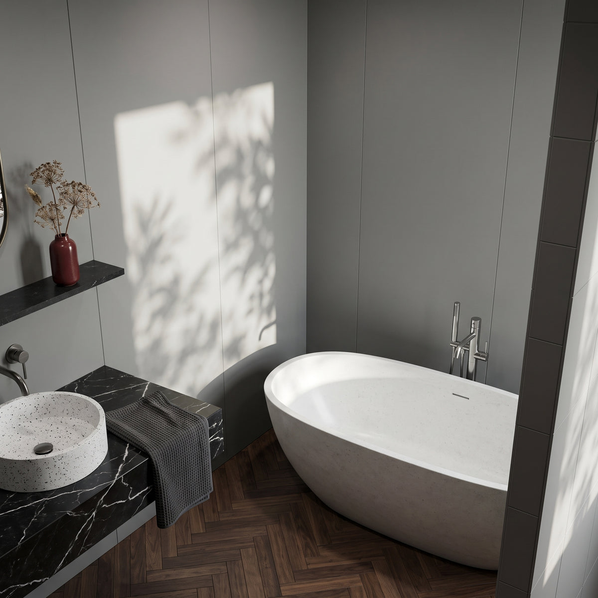 Hydraset Dust Grey Matt 1200 x 2400 Square Edge Wall Panel