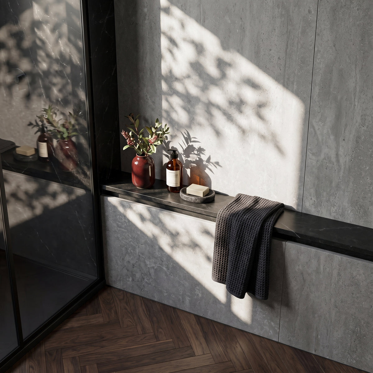 Hydraset Essentials Grey Concrete 2 pack Wall Panels 1000x2400mm